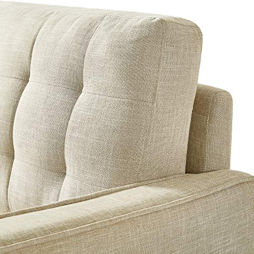 Image of ZINUS Benton Loveseat Sofa, Grid Tufted Cushions, Easy, Tool-Free Assembly, Beige