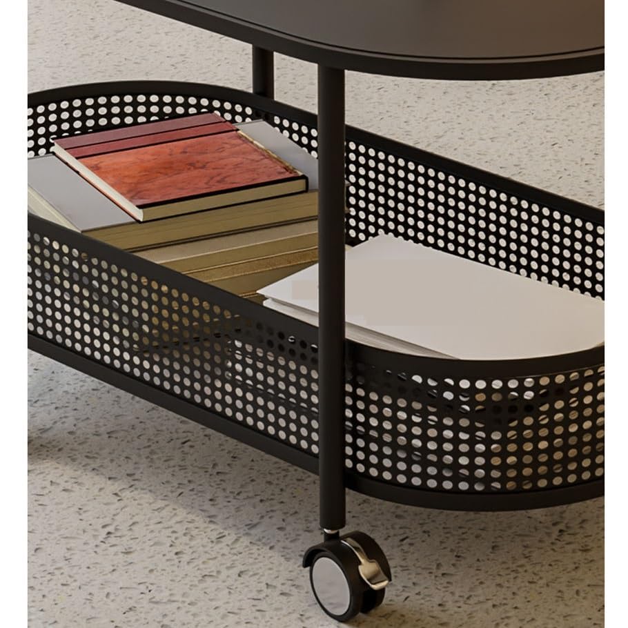 Sofá mesa de centro sofá creativo con ruedas pequeñas para salón 5