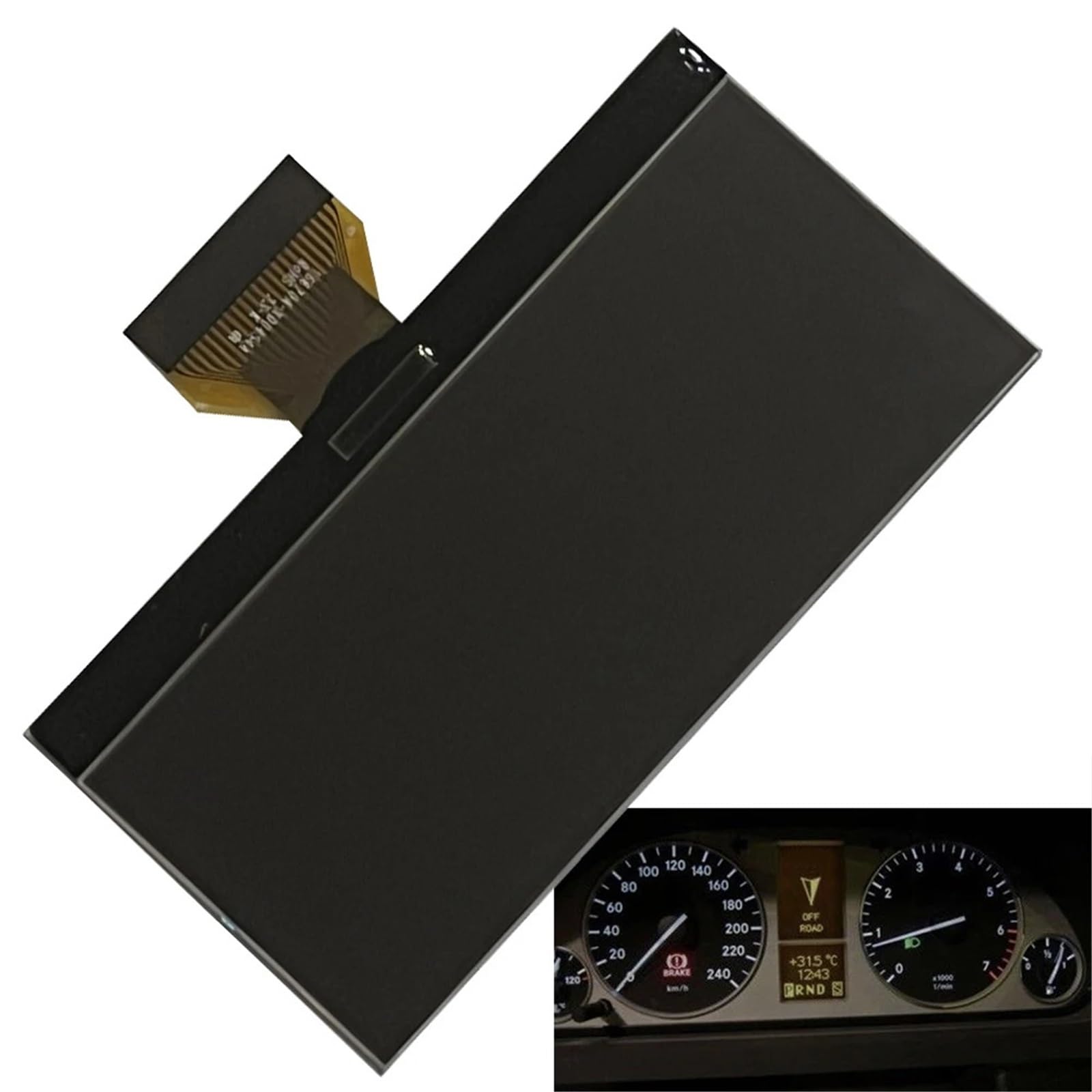 wyświetlacz Headup 1 szt. Wyświetlacz LCD zestawu wskaźników pasuje do Mercedesa klasy A i B W169 W245 A1695400448 Części samochodowe Akcesoria