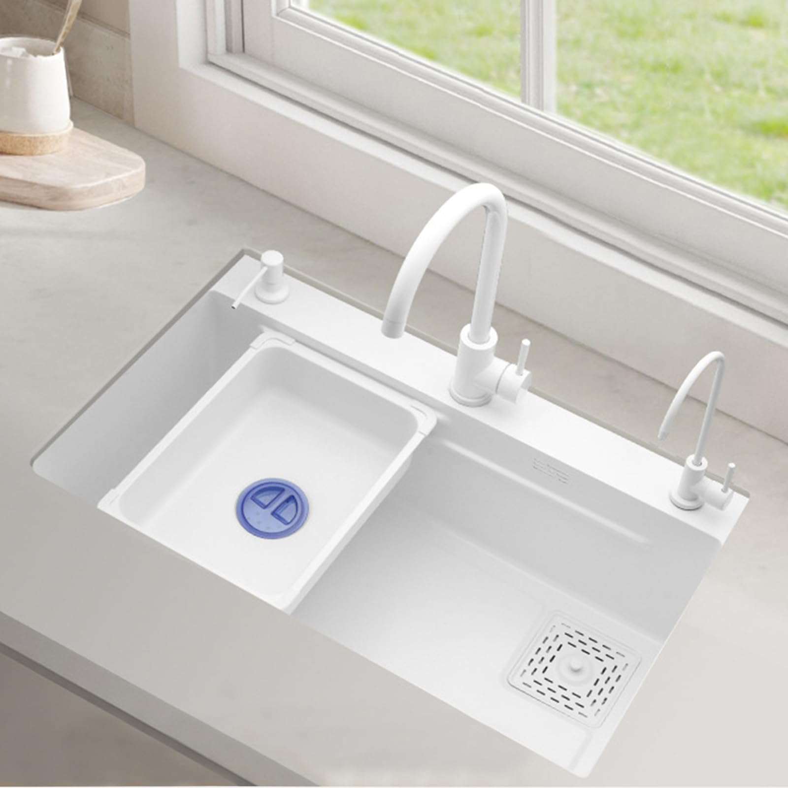 TAXXII Workstation Sink, Stainless Steel Topmount Drop in Sink for Workstation, RV, Outdoor Kitchen, Undermount Kitchen Single Bowl(60X45cm/23.6X17.7in)