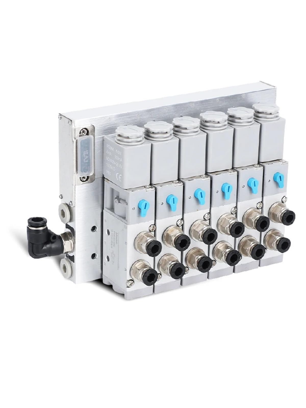Bloque de colector de electroválvula neumática multiestación de 24 V CC for control de máquinas de automatización(12-StationMani)