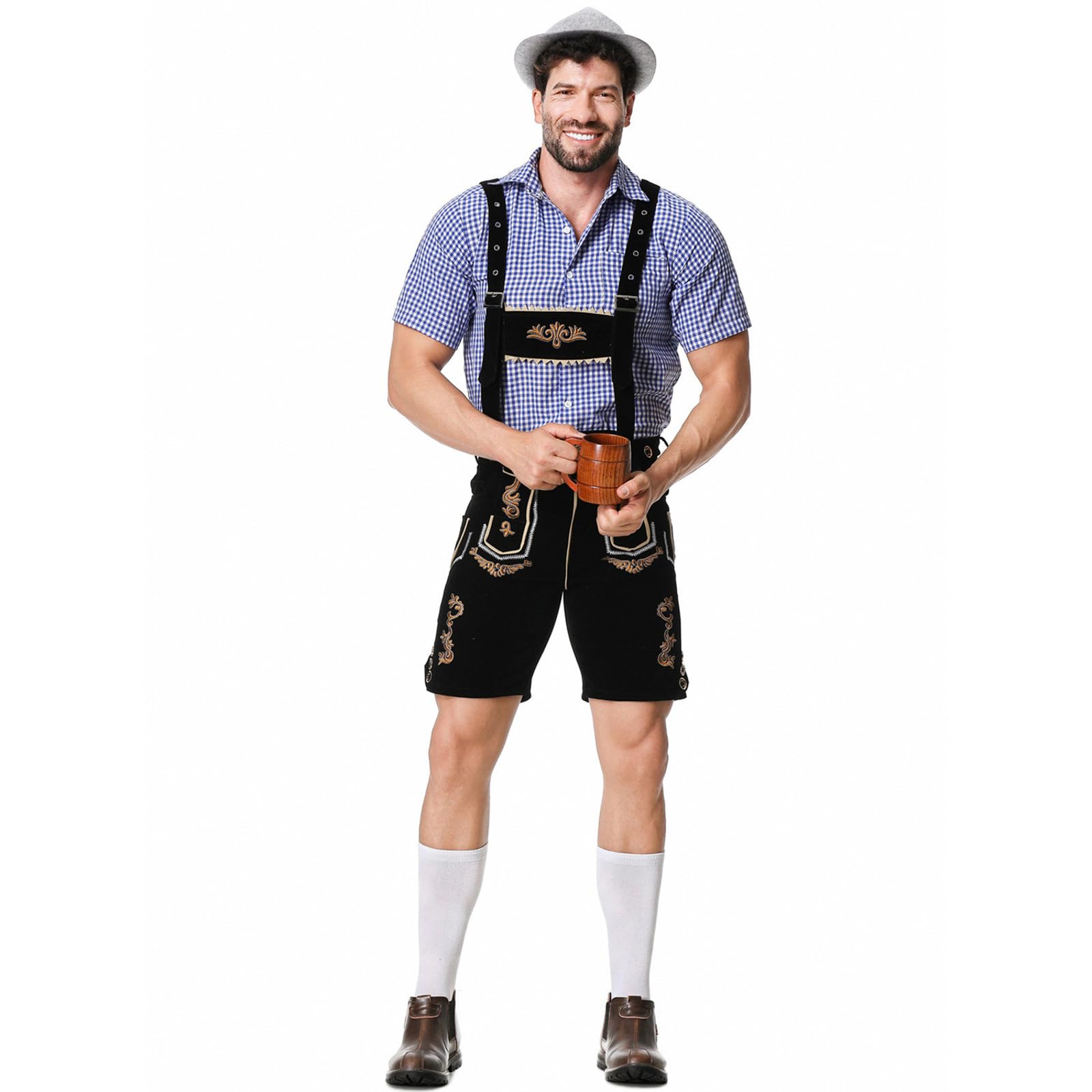 Set di 2 pezzi da uomo in cotone con top e pantaloni da jogging sportivi semplici assorbenti a maniche corte per rilassare l'estate, comodo cordino da stringere, abbigliamento comodo da viaggio, A109