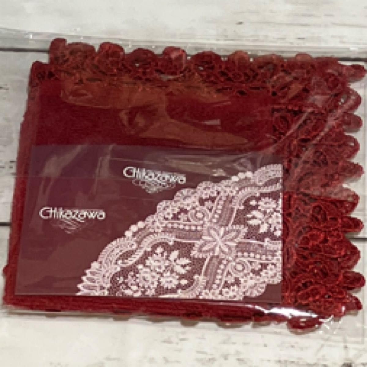 Chikazawa✕帝国劇場　 ワインレッド ハンカチ 新品未開封】帝国劇場 近沢レース コラボハンカチ - メルカリ
