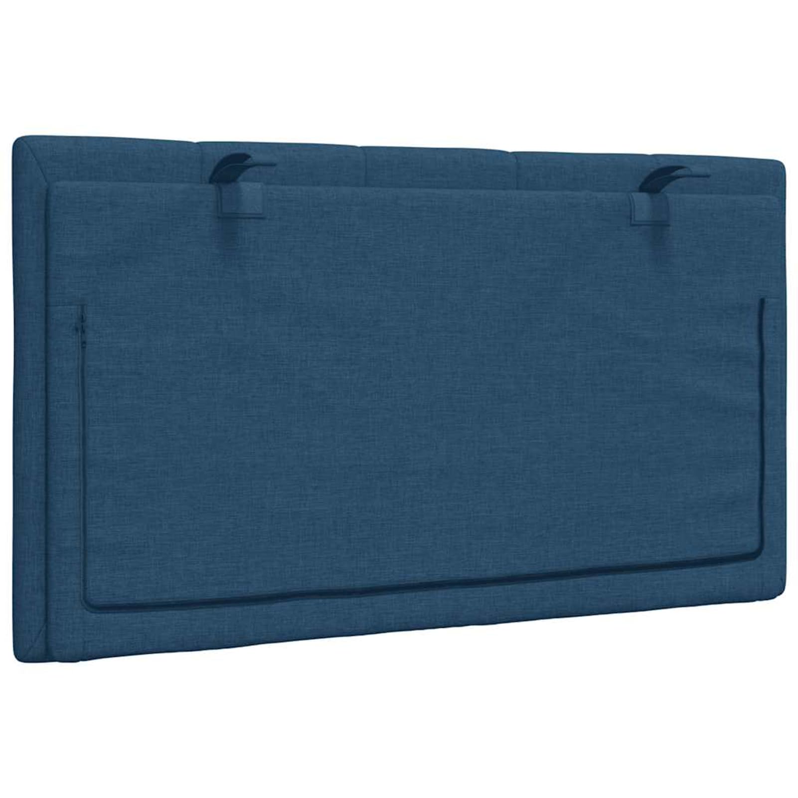vidaXL Cabecero de Cama Acolchado Hanko Tela Azul 90 cm