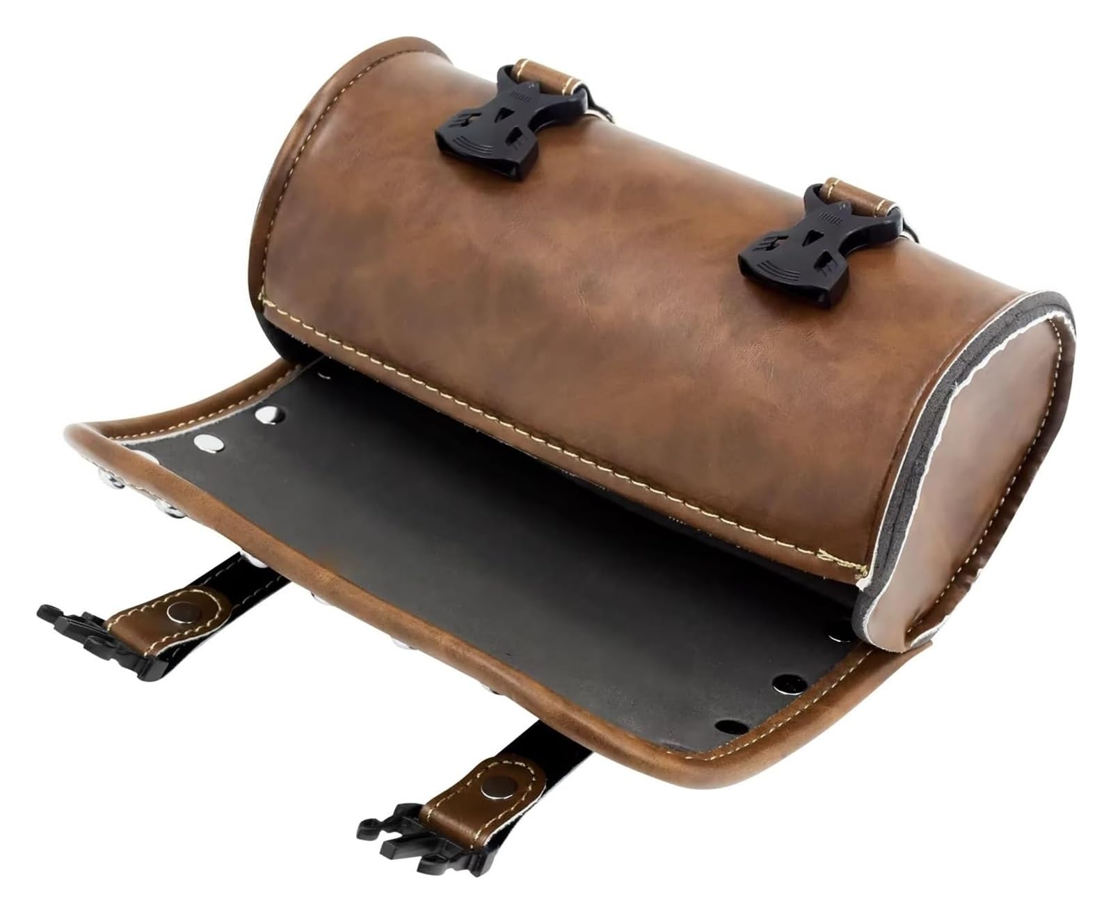 Moto Paraurti Borsa per Sportster per Touring per Dyna per Softail Borse Laterali in Pelle per Forcella per Motocicletta Borsa Laterale Portautensili Impermeabile(Saddlebags C)