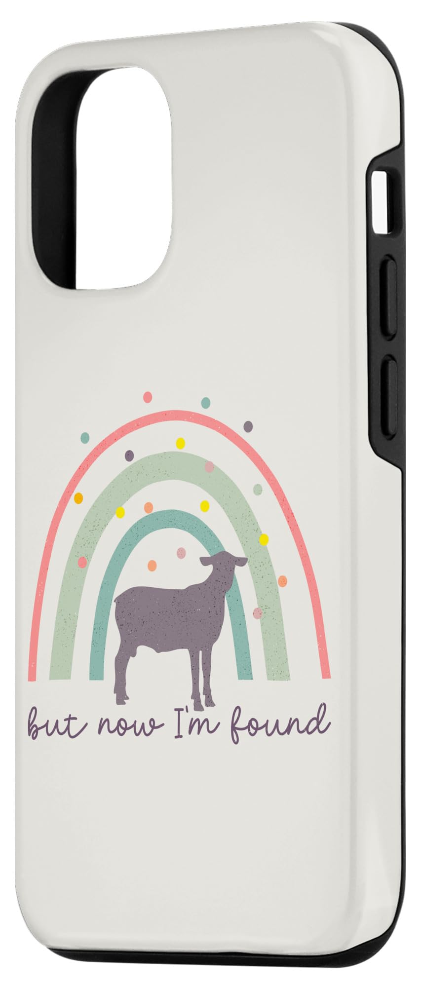 iPhone 13 Pro Sheep But Now I'm Found Cute Lamb Rainbow Christian Case - Image 2