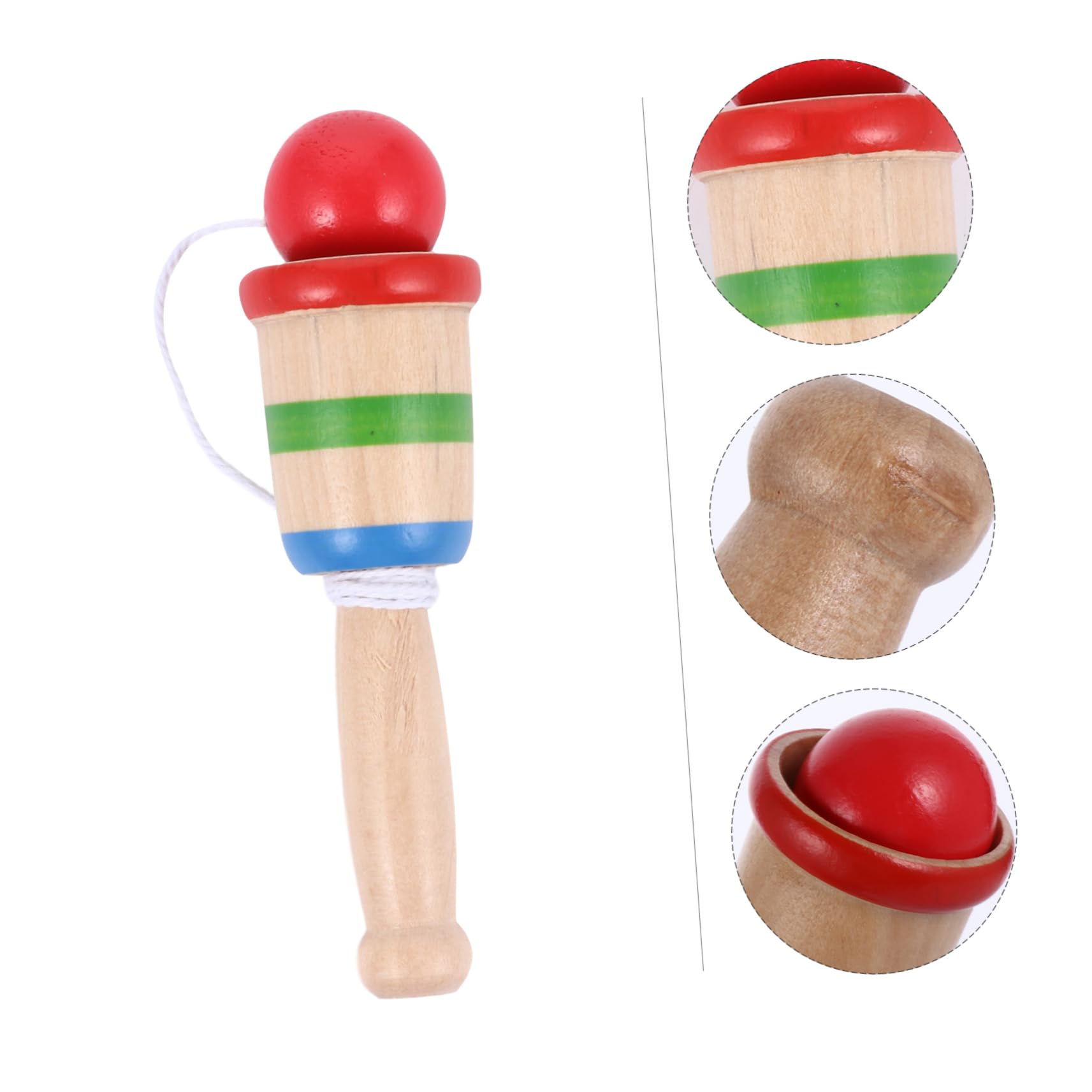 Toddmomy 5pcs Ball Cup Catch Game Traditional Hand Eye Coordination Training Educational for Family Fun Balance Skills Development