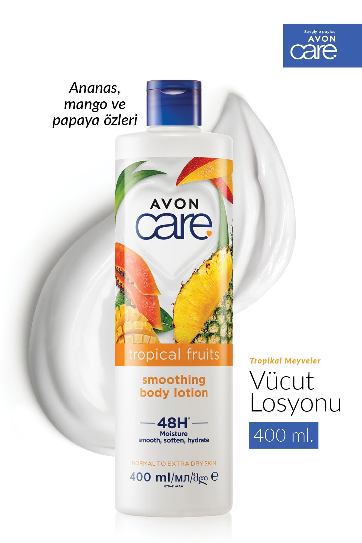 Avon Care Tropical Fruits Ananas, Mango ve Papaya Özlü Krem Paketi