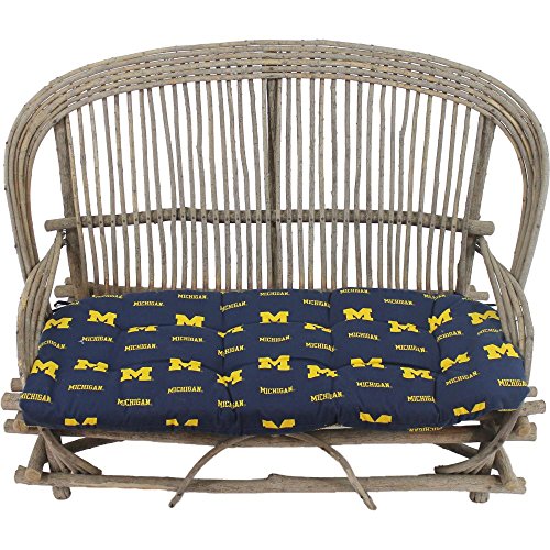 Image of College Covers Everything Comfy Michigan Wolverines Indoor Outdoor Settee Loveseat Bench Cushions
