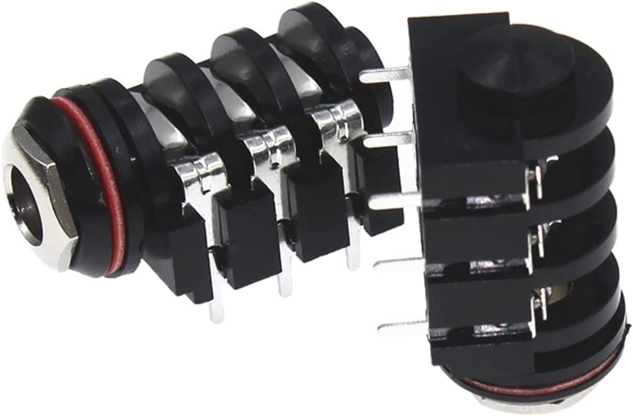 Connecteur de Prise stéréo 1/4 TRS 6.35mm pour circuit PCB angle droit coudé audio de rechange x10