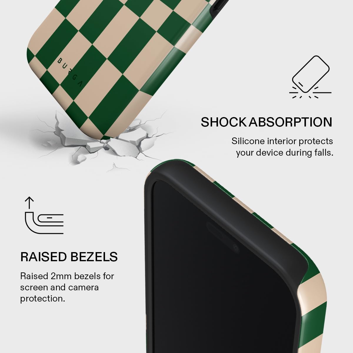 BURGA Capa de telefone para iPhone 17 Pro Max - bonita, moderna
