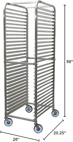 Miniatura 8 de Winco Bandeja de hoja de aluminioestante para bollos, 3" espaciado, 20 niveles