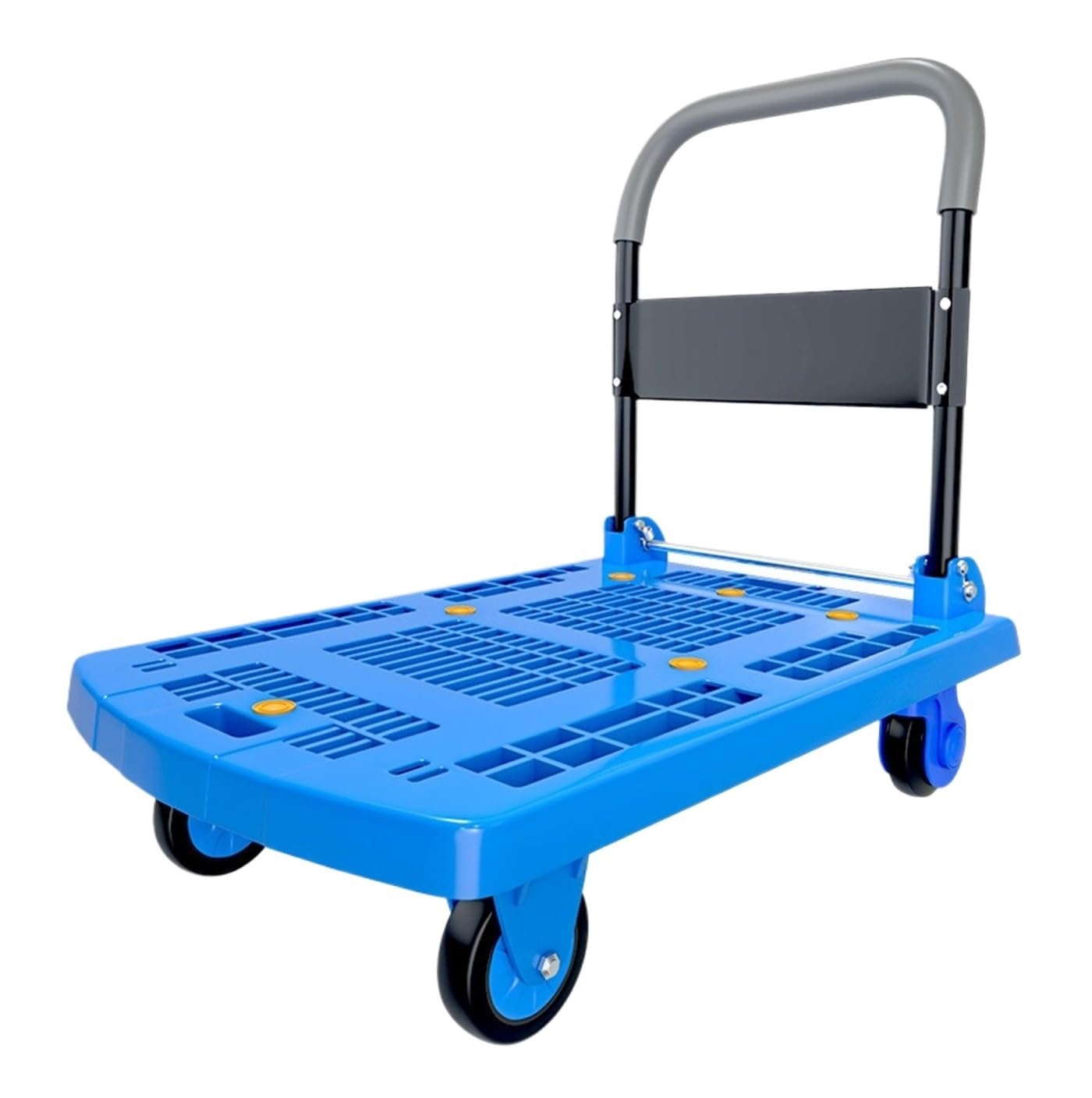 Garage Trolley Foldable Push Hand Cart Platform Truck With Wheels And Metal Handle For Transport Platform Hand Truck