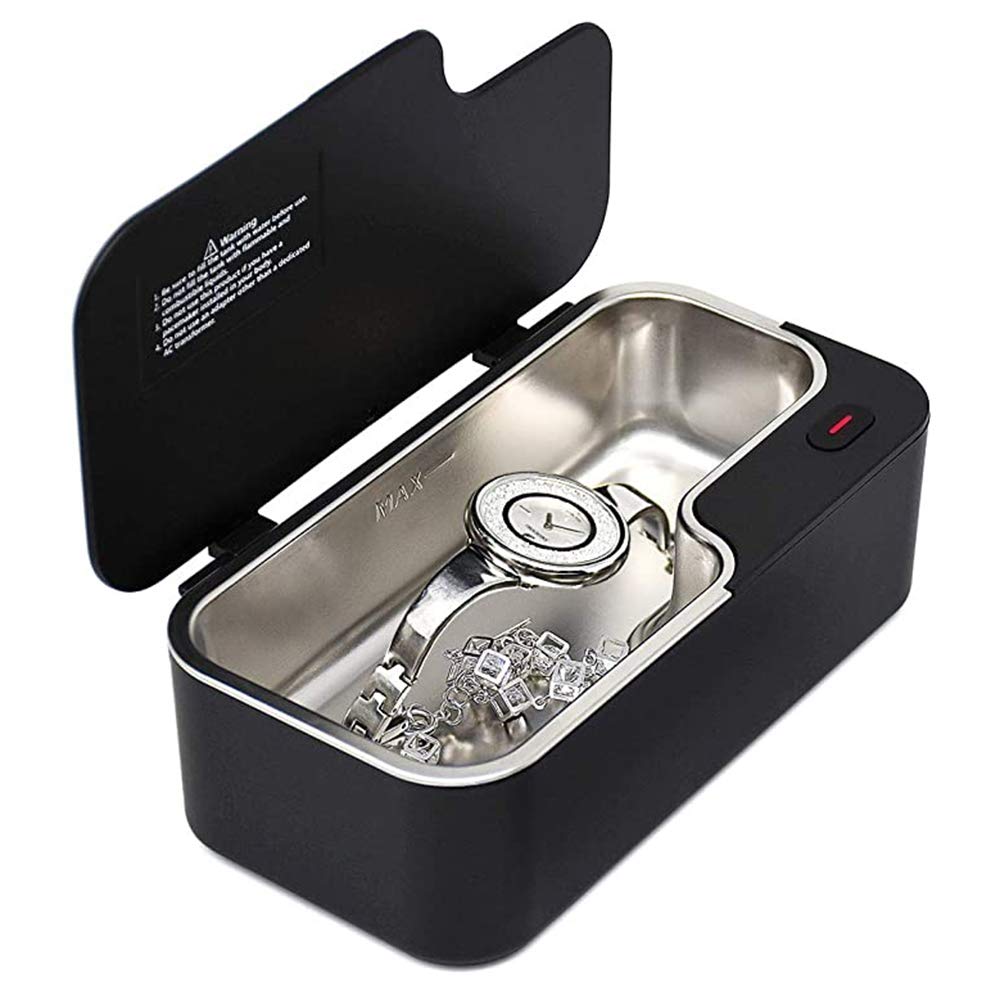 LABYSJ Portable Cleaner Carry on Portable Cleaning Machine for Eyeglasses Jewelry Dentures 40Khz of Energy Waves Create Millions of Microscopic Cleansing Bubbles
