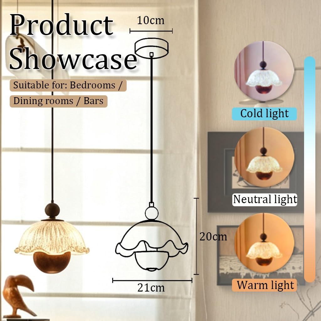 Lampada a soffitto in stile italiano con design a petali lampadario LED vintage francese Lampada a sospensione in stile Wabi sabi Altezza regolabile Ferro Camera da letto Sala da pranzo