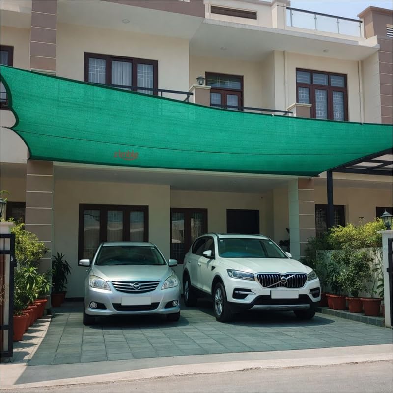 Green Shade Net 90% HDPE UV Stabilized for Terrace, Balcony, Car Parking, Garden, Agriculture & Greenhouse, 5x25 Feet-image-22
