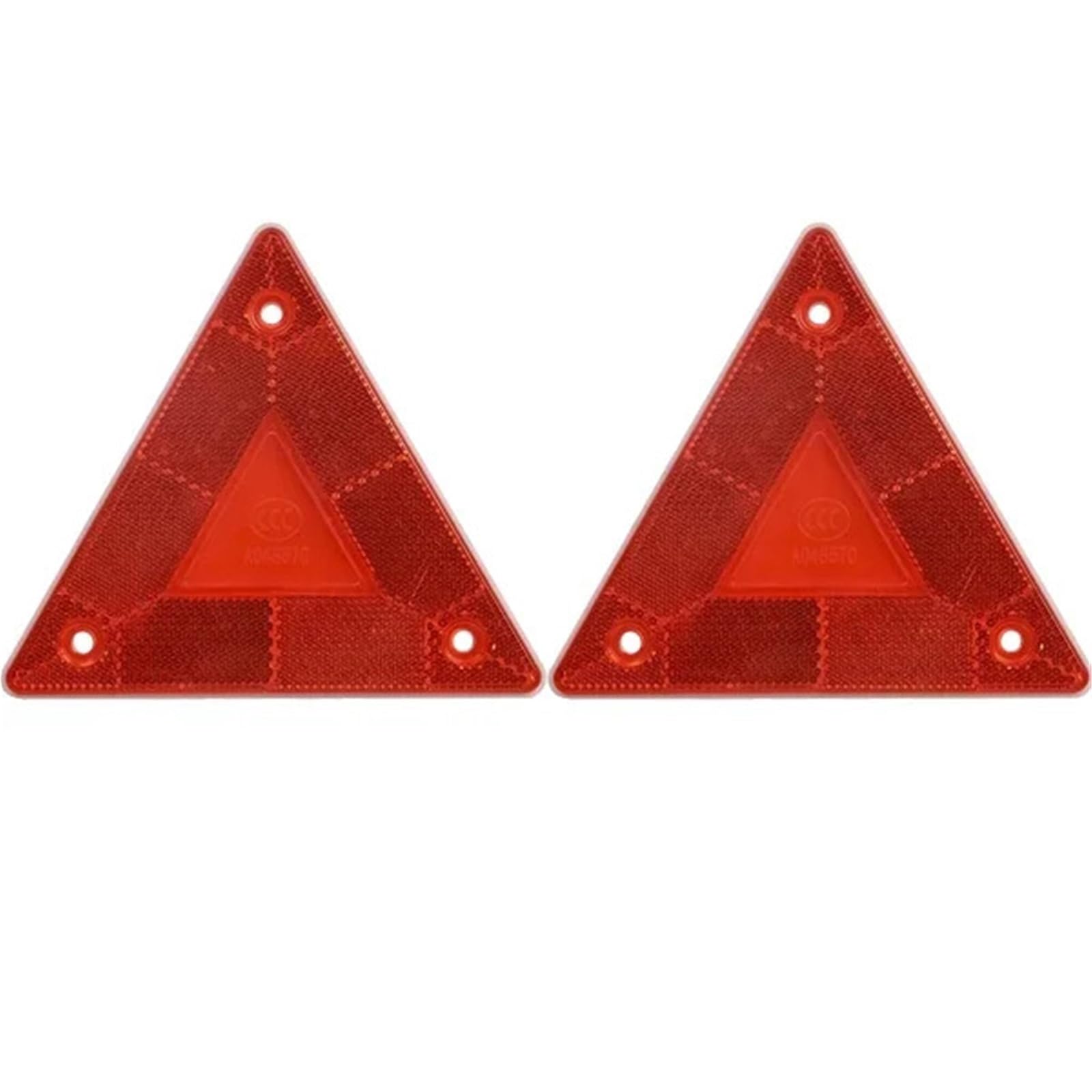 Warning Triangles Red Triangle Reflectors Rear Safety Warning for Trailer Motorcycle Truck Boat(2pcs)