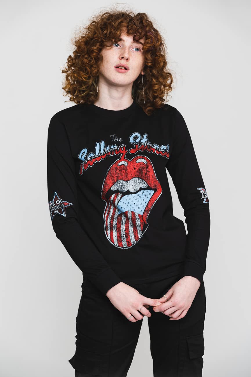 T-Shirt Maniche Lunghe # L Unisex Black # Us Tour '78