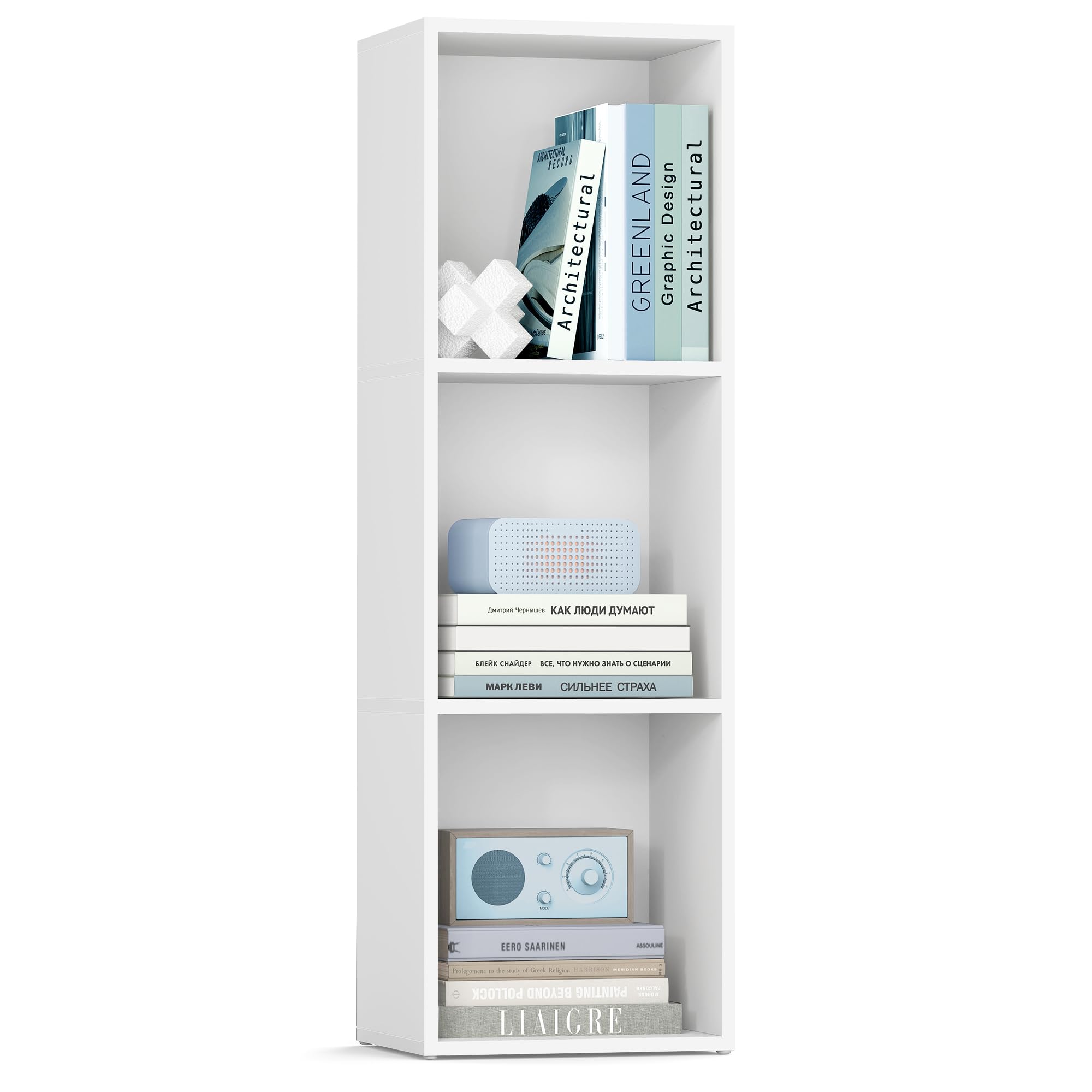 SoBuy Wandboekenkast, 3-laags boekenplank, opbergplank voor het