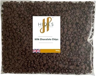 Milk Chocolate Chips -500g - GMO - Free - Suitable for Vegetarians - Baking - Desserts - Cookies - Ganache - Muffins - Cakesicles - Cakes - Cupcakes -Tempering - Chocolate Mocha