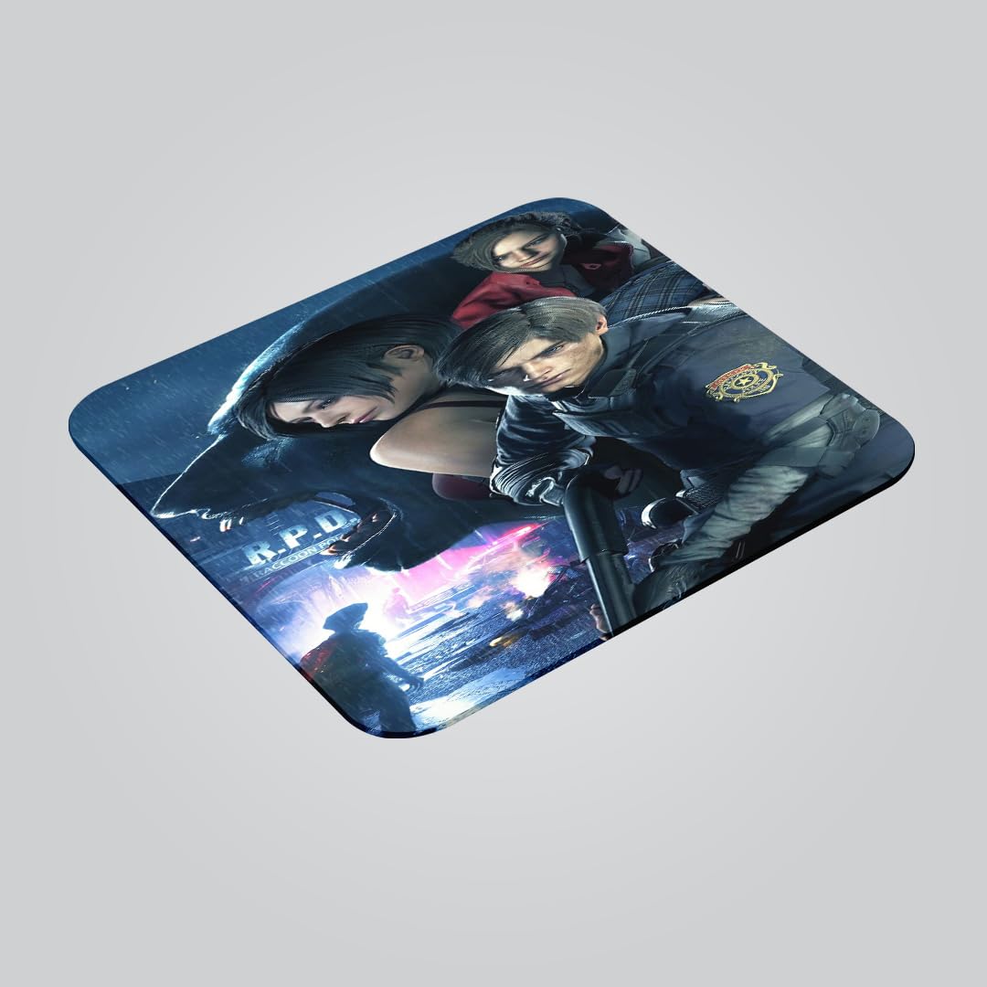 Gaming Printed Mouse Pad - for Computer Table, Laptop, PC & Office | Super Smooth Surface, Anti-Slip, Rubber Base (Resident Evil)-image-3