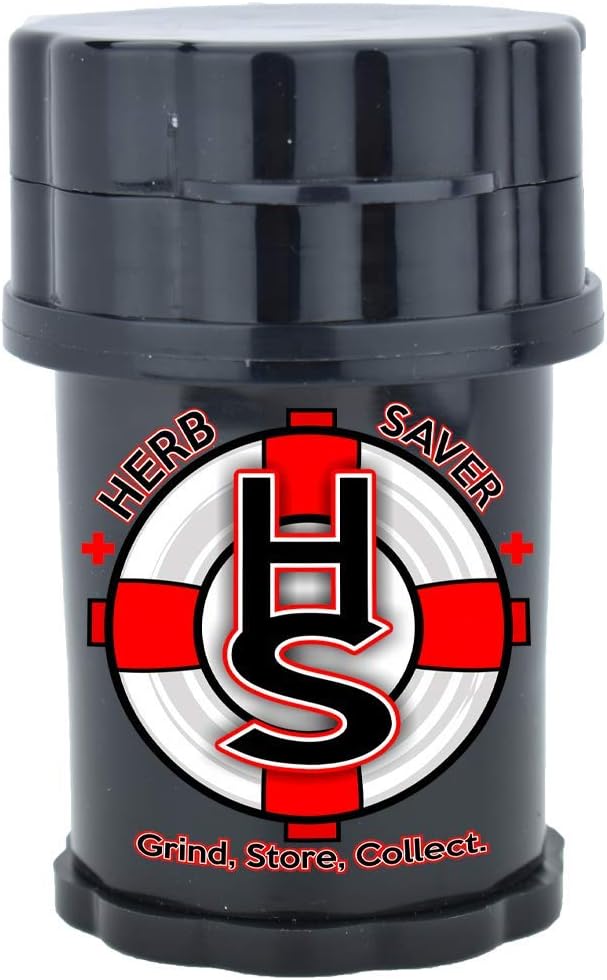 Herb Saver Grinder 2.4" X 3.8" Spice Herb Grinder (black)