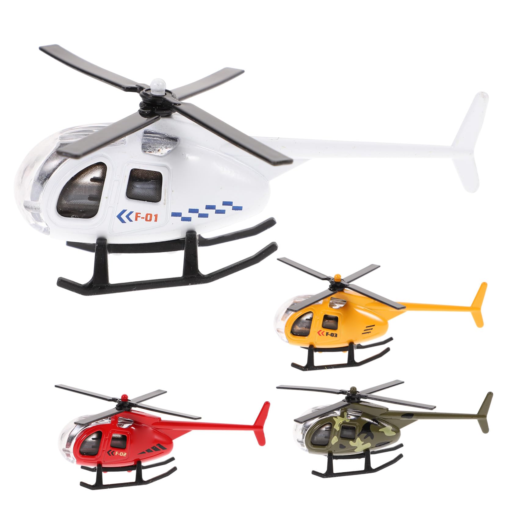 Didiseaon Lot de 4 Maquettes d'avion en Alliage pour Garçon et Filles, Décoration Légère et Style Chic, pour Chambre ou Bureau Formes Simples et Réalistes