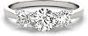 New World Diamonds 14k White Gold Lab-Grown Diamond 3 Stone Wedding Engagement Ring (1.00 cttw, I-J Color, VS2-SI1 Clarity)