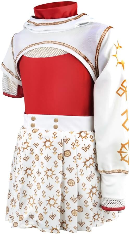 LEMONBABY Kids Girls Nova Zombies 4 pcs Costume Set Cheerleader Birthday Cosplay with Wristband Halloween Dress Up - Image 2