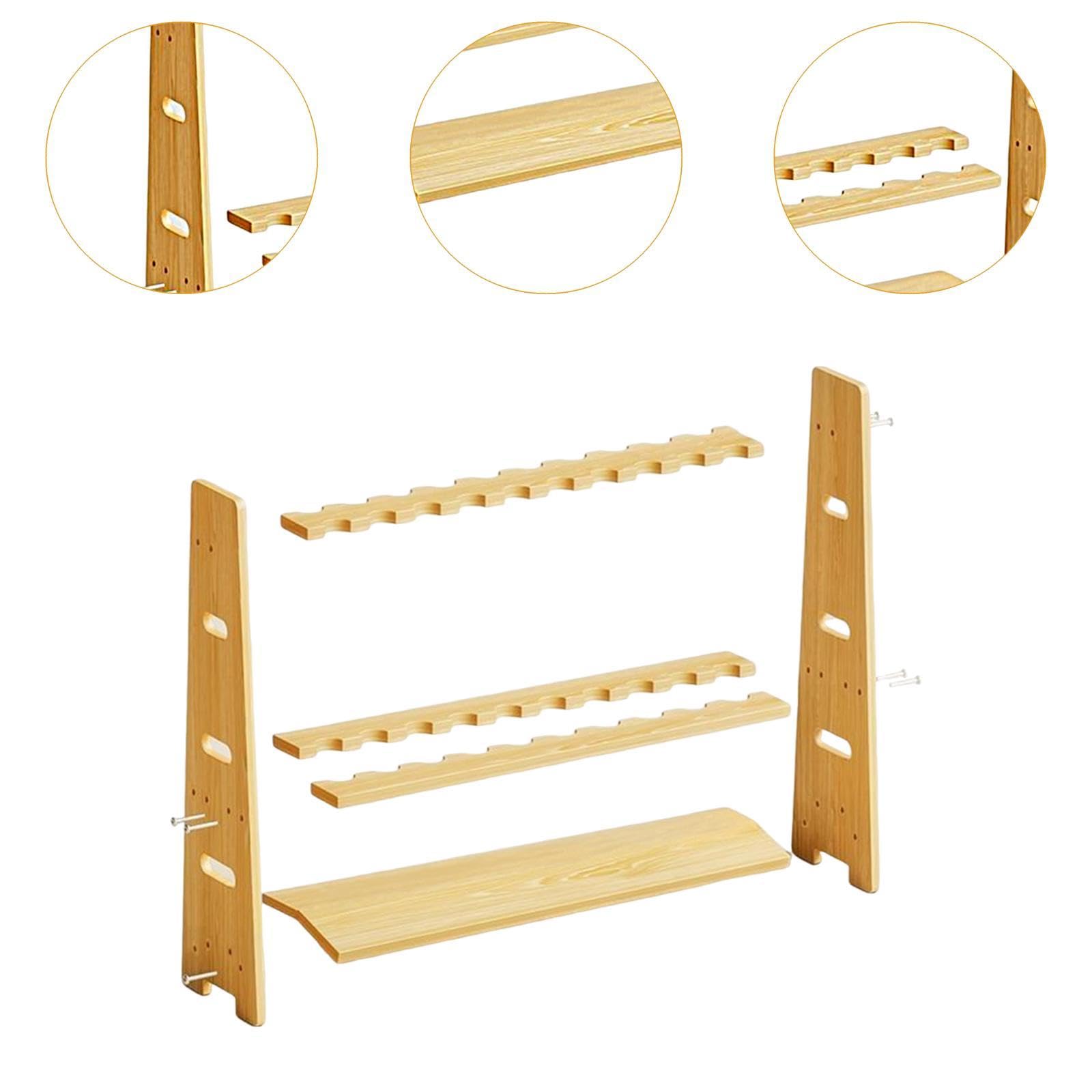 Colaxi Pool Cue Holder Accessories Sturdy Storage Rack Organizer Easy Installation Multifunctional Billiards Pool Cue Rack Ornament, L