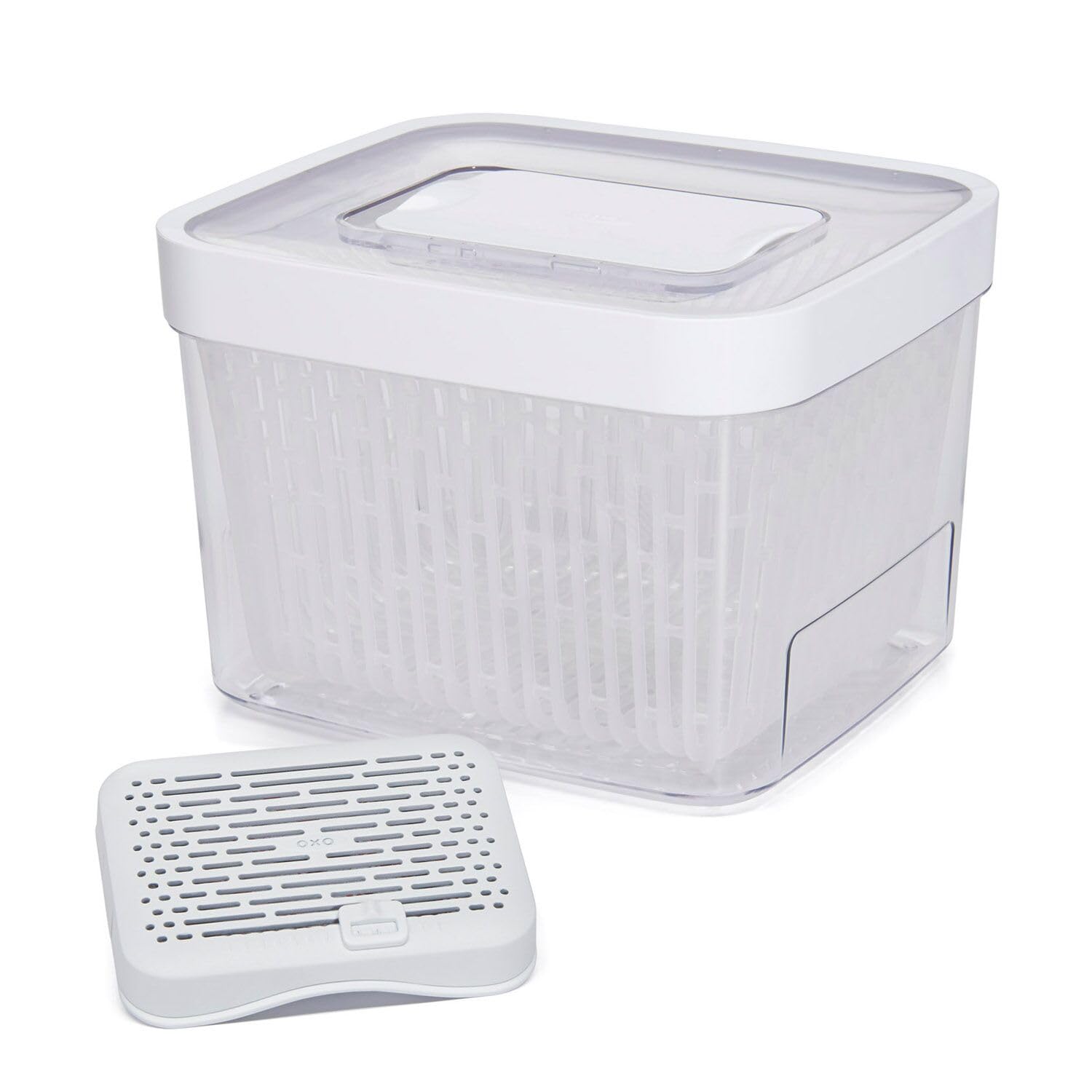 OXO GreenSaver Produce Keeper Mounted Crisper Drawer Insert with Suction Cups (2 Pack)