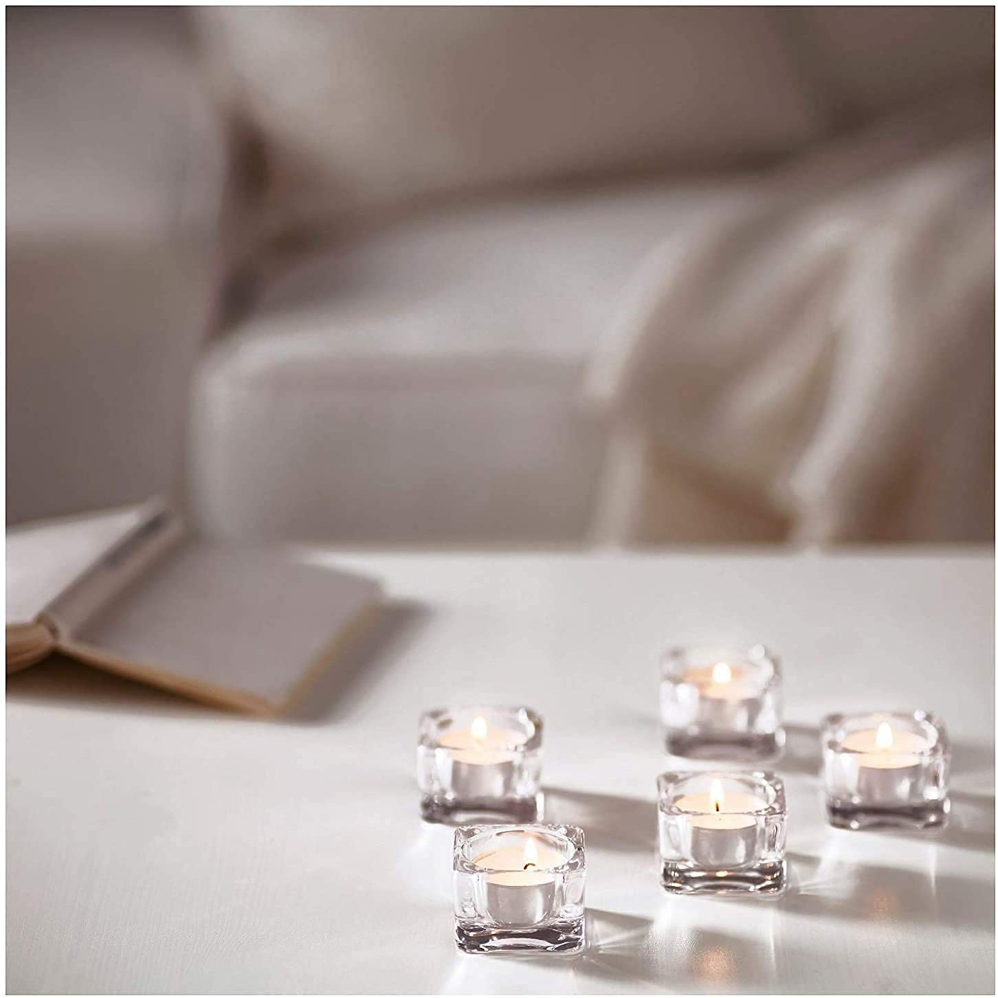 Besch Combinación de 100 Velas de té aromáticas 20 Explosión floral,20 Lavanda, 20 Coco, 20 Frutos Rojos, 20 Vainilla.(Cominación de 5 Aromas, 100 Velas)