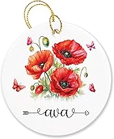 Vista 20 de Adorno de Navidad de flor de caléndula 2025, adorno de Navidad personalizado de caléndula para familiares y amigos, regalo personalizado