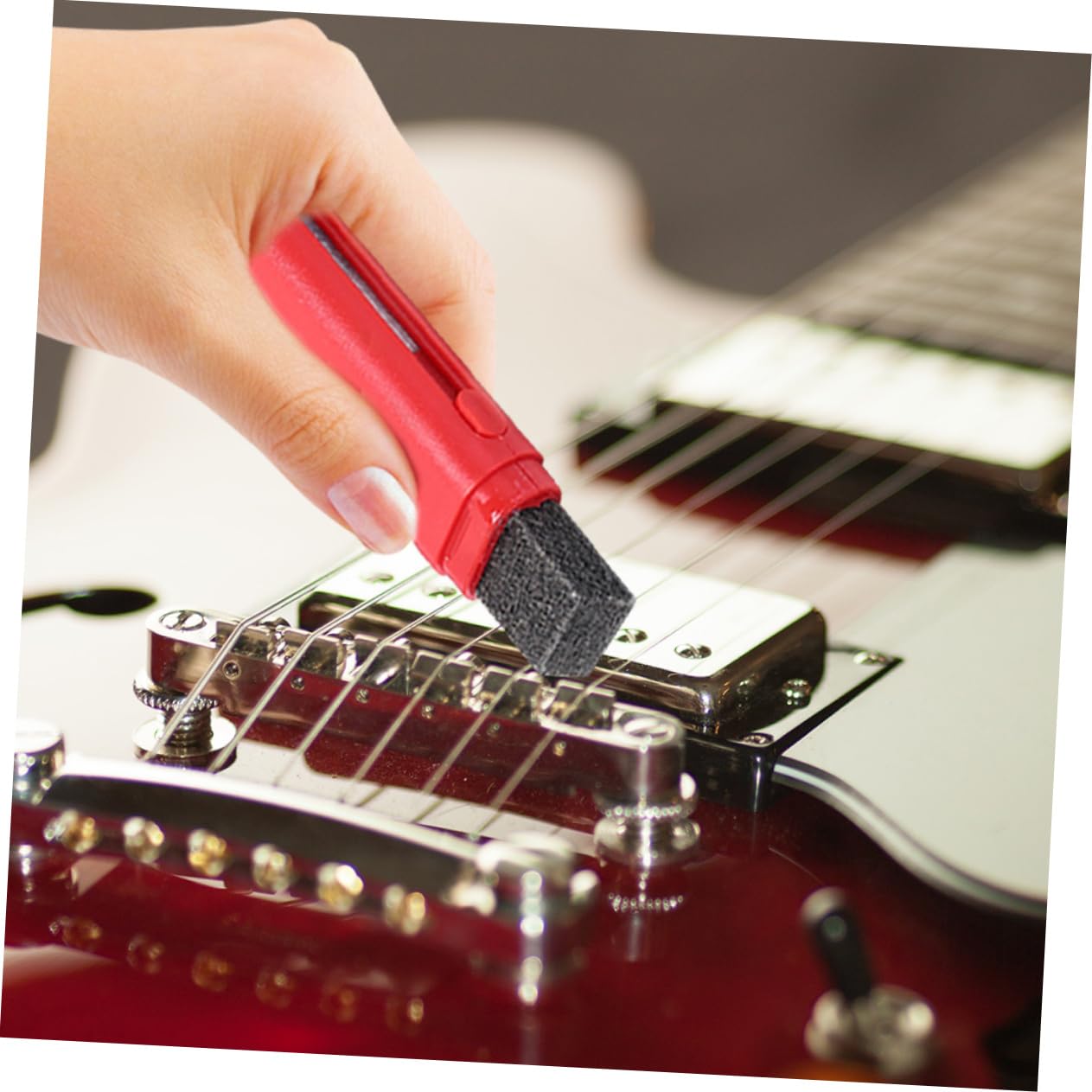Abaodam 5pezzi Guitar String Cleaner Pratico Strumento Di Pulizia Per Chitarra Pulitore Per Corde Di Chitarra Riutilizzabile e Antiruggine Accessorio Per Musicisti Di Ukulele e Basso