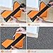 Contour Gauge Profile Tool with Lock, Butecare Precisely Copy Irregular Shape Duplicator 5”& 10”, Master Outline Measuring Plastic Ruler for Corners, Woodworking Templates, Tiles and Laminate (Orange)
