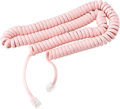 Cable de teléfono para teléfono fijo sin enredos, cable de línea terrestre para teléfonos rizados, fácil de usar + excelente calidad de sonido,