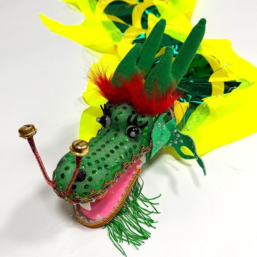 Nastro Luminoso per Danza del Drago, Poi Colorati con Nastro a Forma di Drago, Divertente Accessorio per Spettacoli All'aperto con Nastro a Forma di Drago.