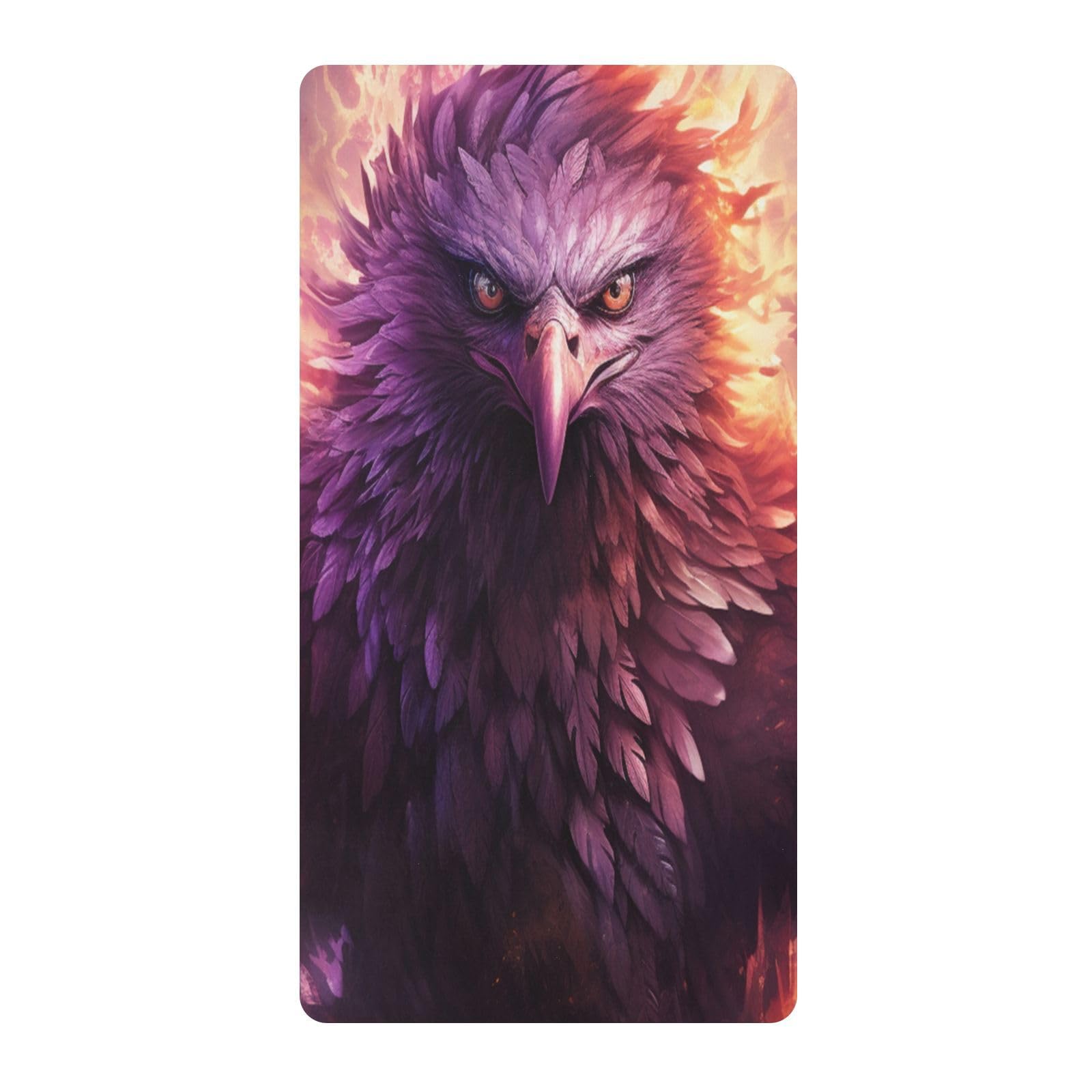 Angry Owl Purple Fire Toddler Crib Sheet Soft Cotton Baby Play Sheets Fitted for Mattress Playard