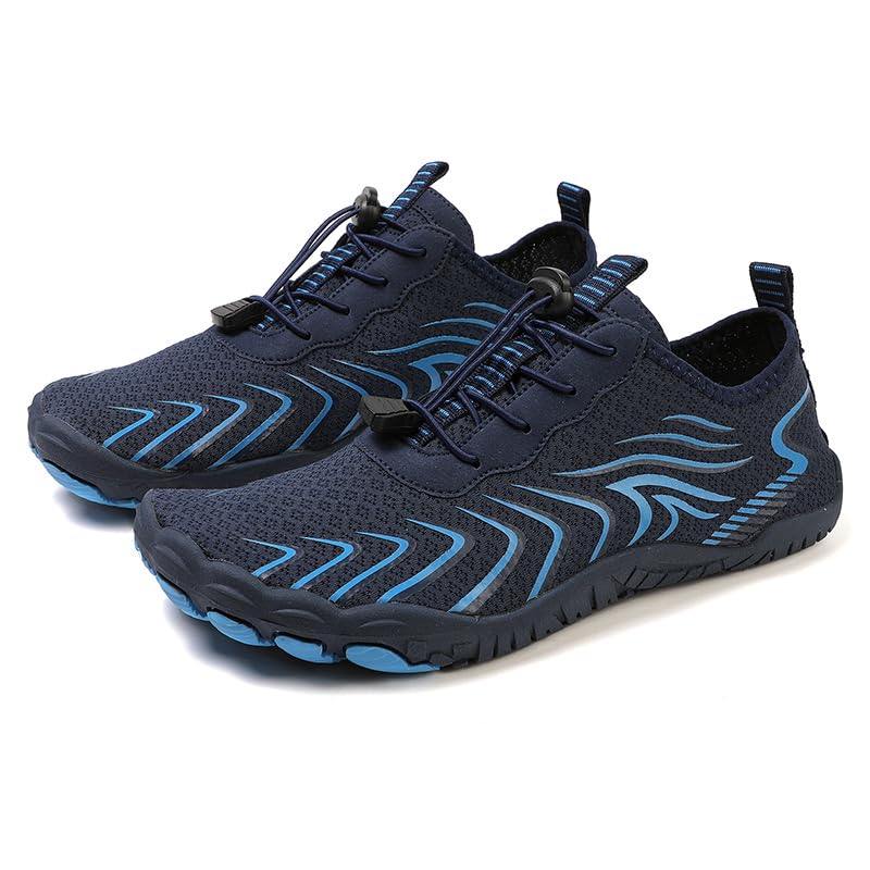 Barefoot Shoes Men Toe Shoes for Men Minimalist Shoes Mens Barefoot Shoes Mens Workout Shoes Men's Cross-Trainer Water Shoes Non-Slip Breathable Barefoot Beach Pool Aqua Swim Surf Hiking Walking Shoes