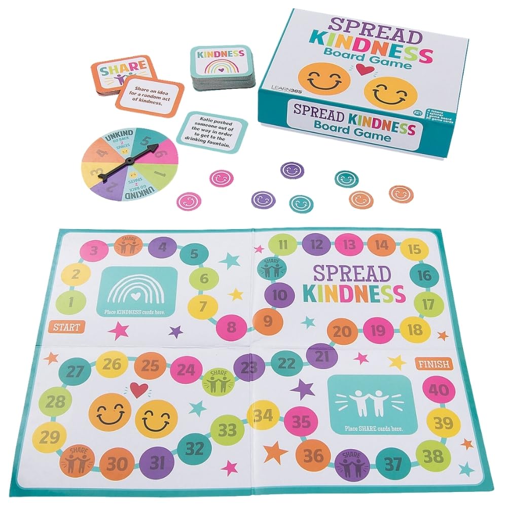 Fun Express Spread Kindness Board Game - Educational - 56 Pieces