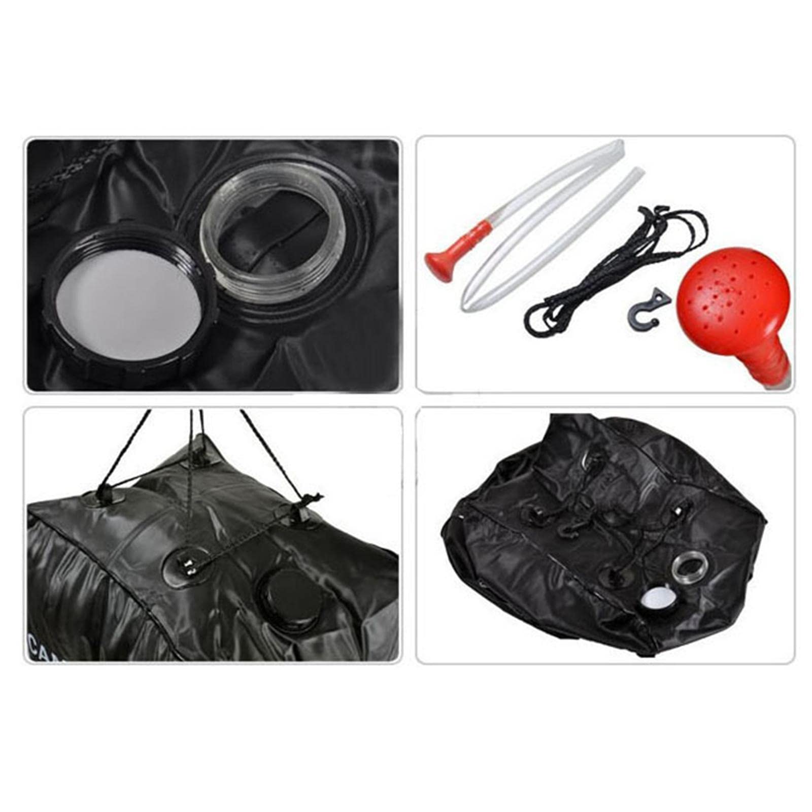 Almencla Sac de Bain Solaire Chauffant de 40 L pour Le Camping et La Randonnée