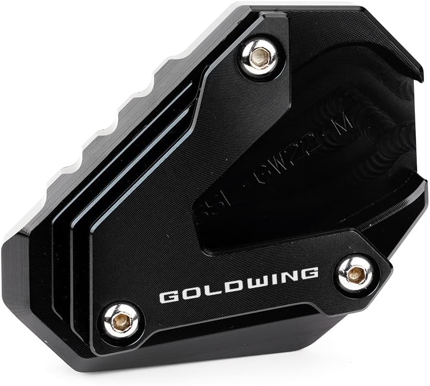 MOWOK Fit For Goldwing GL1800 2002-2017 and 2018-2025 Goldwing GL1800 1800 Motorcycle Side Stand Extension Kickstand foot Pad (Year 2018-2025 (Black))