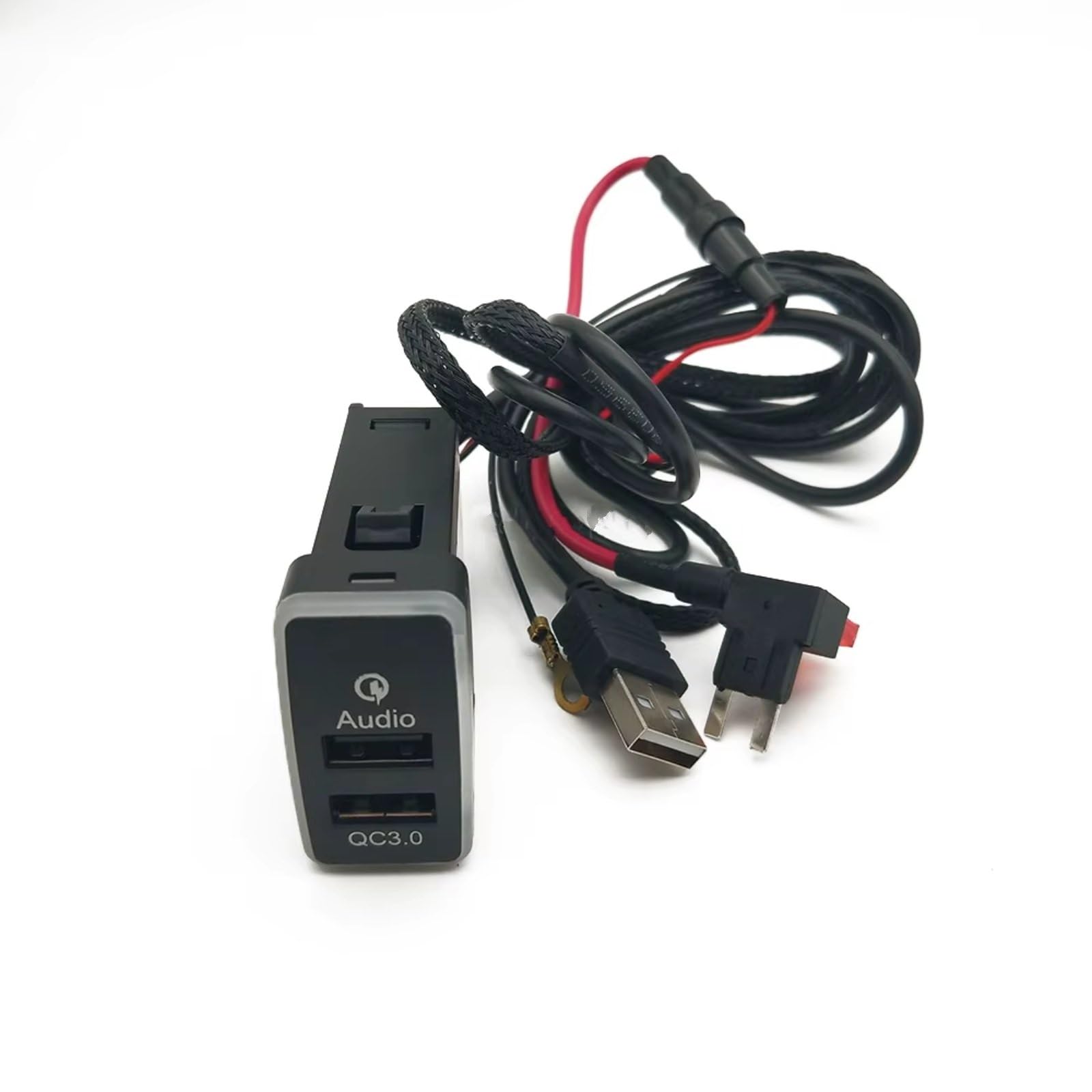 Consola USB Compatible Con Toyota Para Corolla Para FJ Cruiser Adaptador Datos Audio Automóvil Enchufe QC3.0 Adaptador Corriente Con Fusible Audio Adecuado Partes Coche