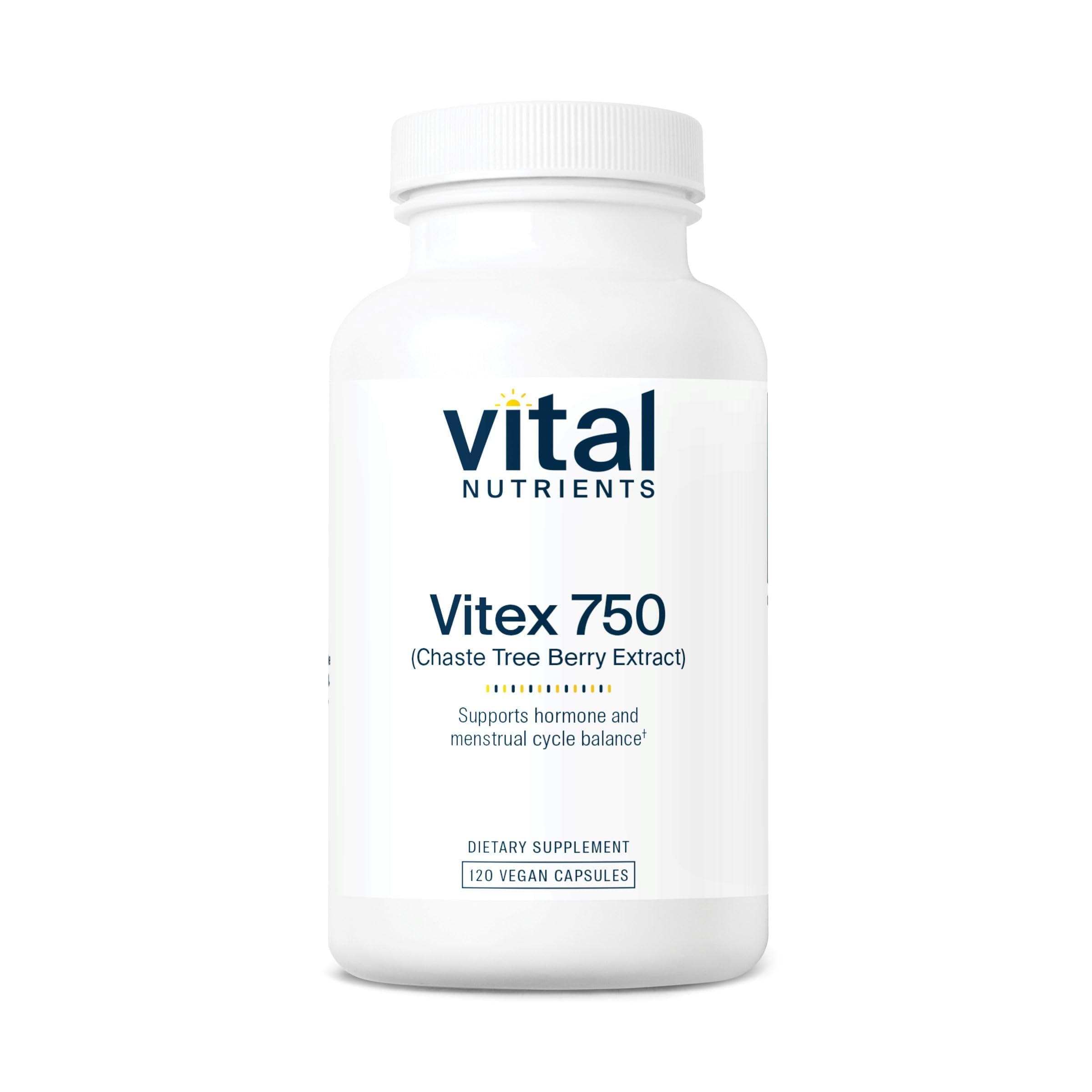 Vital Nutrients Vitex 750 | 750mg Chaste Tree Berry Extract | Support for Hormone, Fertility, and Menstrual Cycle Balance* | Gluten, Dairy, Soy Free | Non-GMO | 120 Capsules