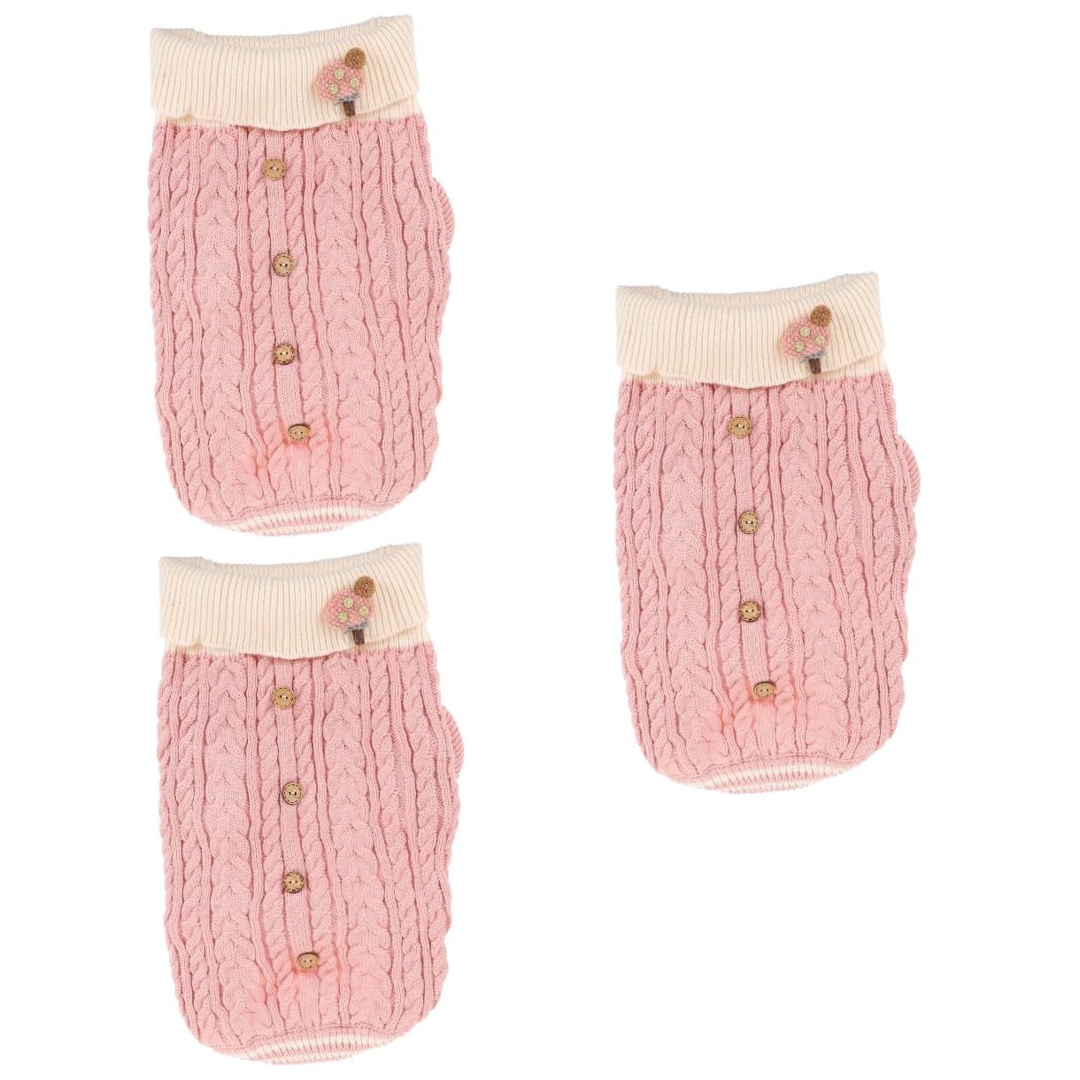 ABOOFAN 3stücke Pet Winter Sweater Hochwertiger Hochkragen Hundepullover Für Kleine Hunde Warm Und Bequem Für Herbst Und Winter Pflegeleicht Und Maschinenwaschbar