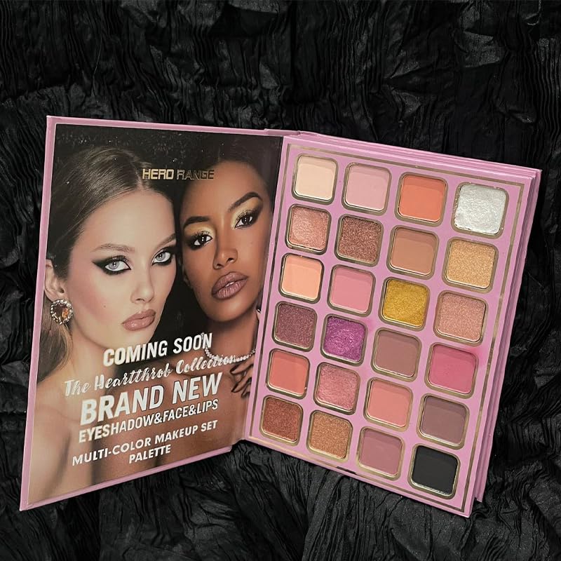 78-Color Professional Makeup Palette Book, Multi-Color Eyeshadow, Highlighter, Blush, Lipstick Set with Glitter, Matte, Pearl Finishes,Portable Travel Full-Function Kit - Image 4