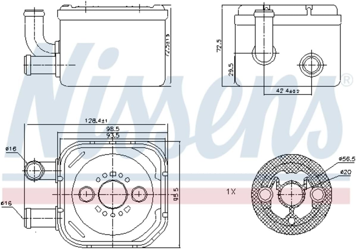 Nissens 90654 Oil Cooler, engine oil