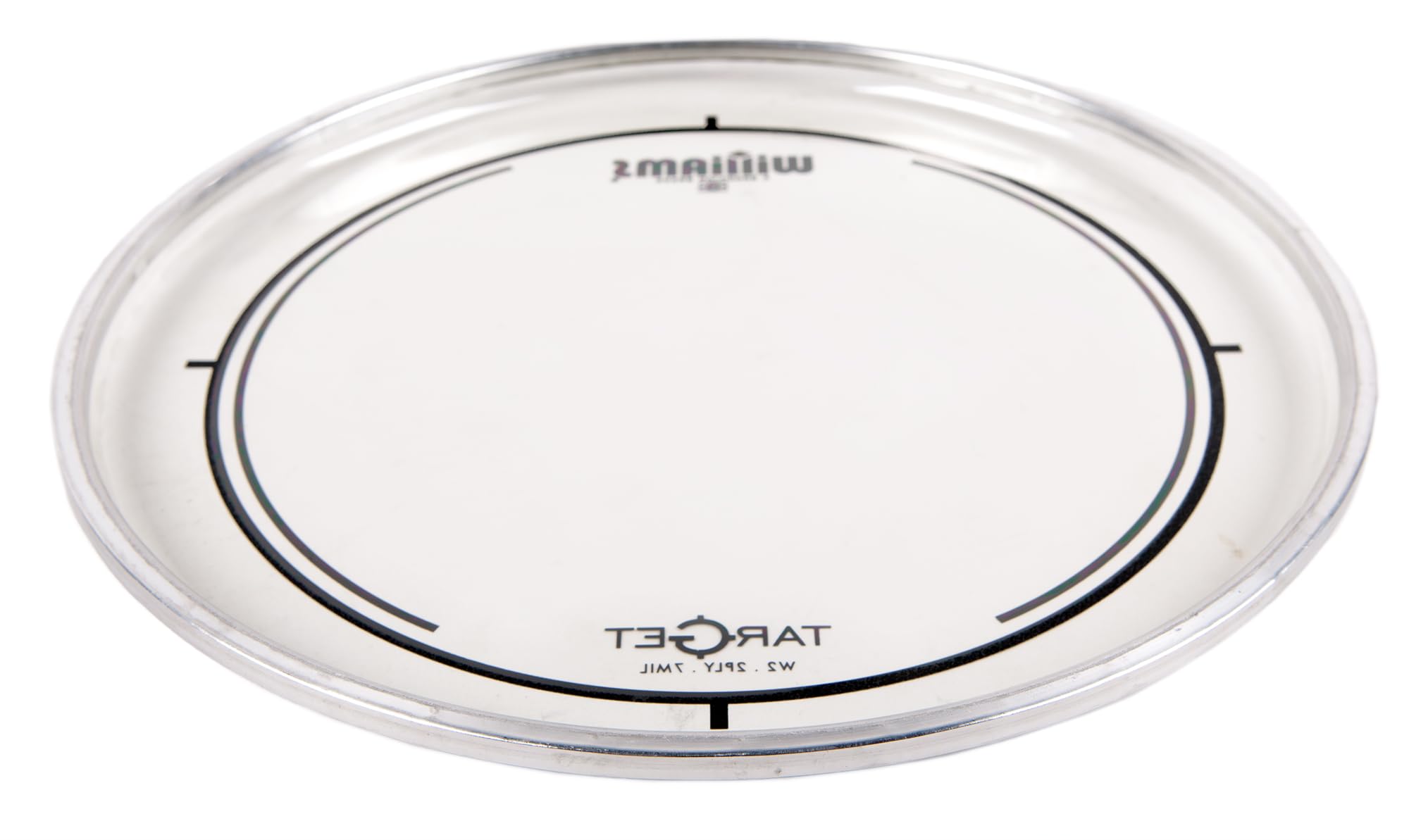 Williams Target Drumfell-Set, 2-lagig 7mil, Für Tom/Standtom/Bassdrum, Rot/Weiß/Blau (transparent, 10")