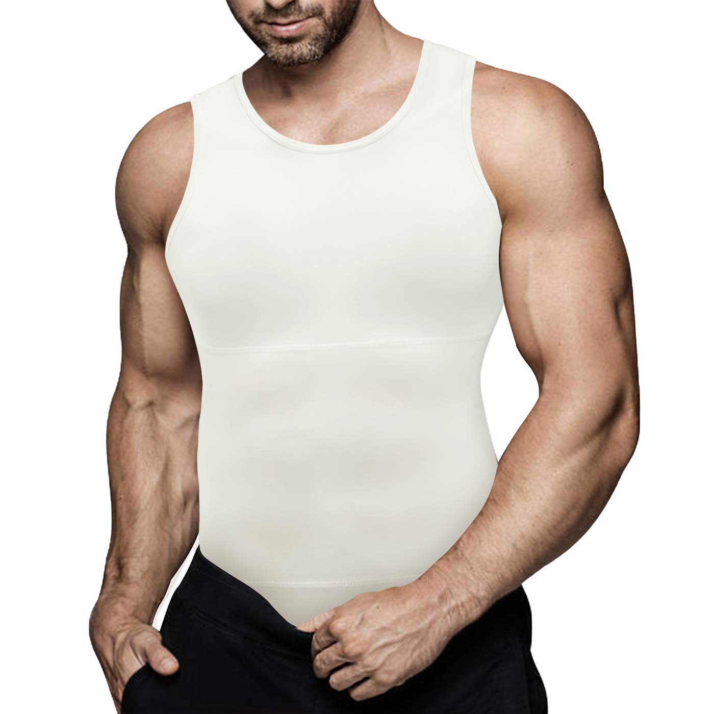 CHUMIAN Maglietta Compressione Uomo Canotta Contenitiva Snellente Intimo Modellante Dimagrante Fascia Pancia Sportivo Fitness Canottiera…