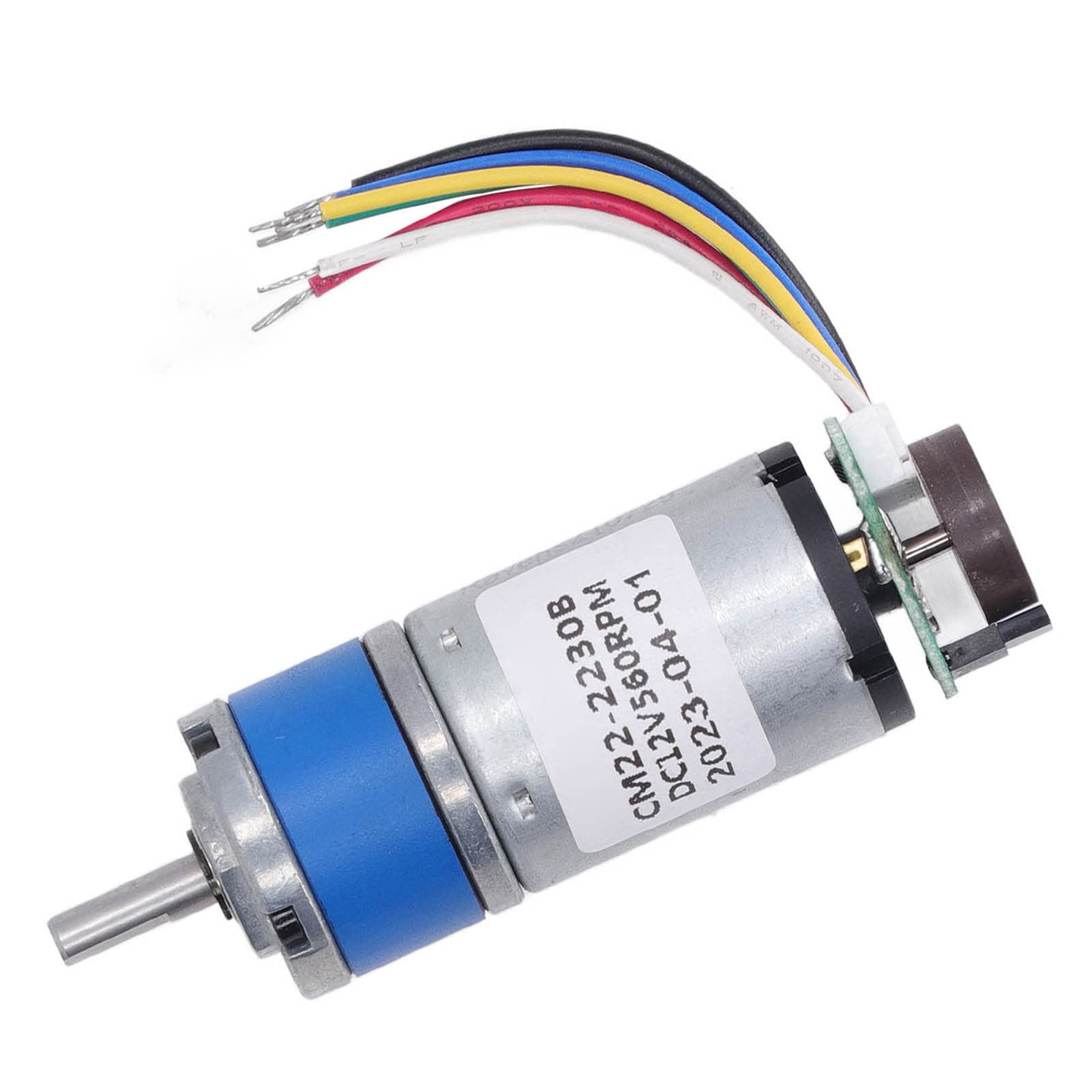 Motor de engranaje planetario DC 12 V con codificador - Unidad de reducción de velocidad de 560 RPM para mecanismos de ventilación y calentadores - Cuerpo de aluminio - Diseño de